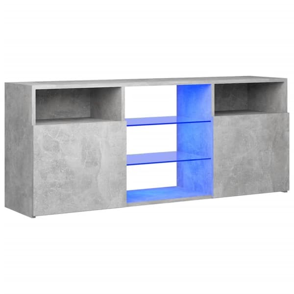 The Living Store TV-taso LED-valoilla betoninharmaa 120x30x50 cm - TV-tasot