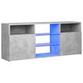 Pikkukuva 3 / 11: The Living Store TV-taso LED-valoilla betoninharmaa 120x30x50 cm -  TV-tasot