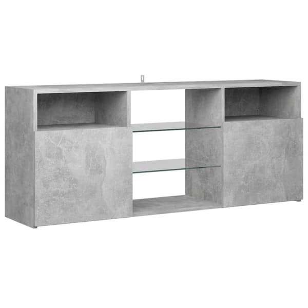 The Living Store TV-taso LED-valoilla betoninharmaa 120x30x50 cm - TV-tasot