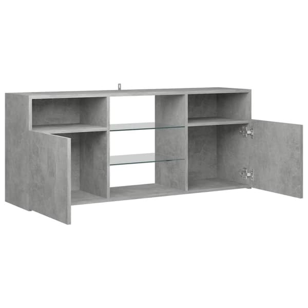 The Living Store TV-taso LED-valoilla betoninharmaa 120x30x50 cm - TV-tasot