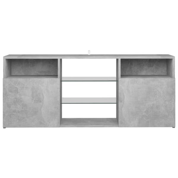 The Living Store TV-taso LED-valoilla betoninharmaa 120x30x50 cm - TV-tasot
