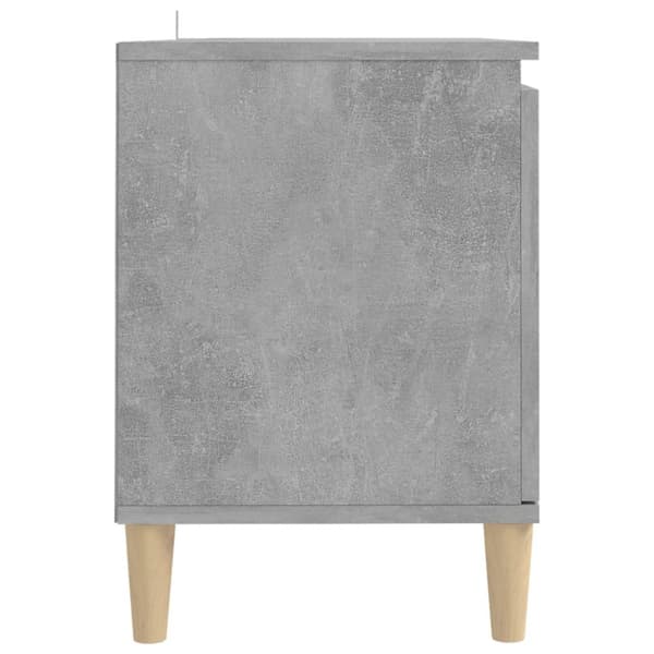 The Living Store TV-taso täyspuiset jalat betoninharmaa 103,5x30x50 cm - TV-tasot