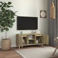 Miniatyrbillede 4 af 10: The Living Store tv-bord med massive træben 103,5x35x50 cm sonoma-eg -  TV-møbler