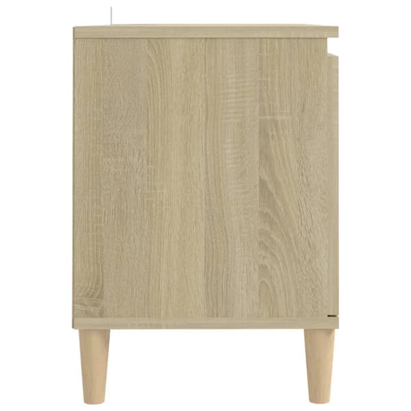 The Living Store tv-bord med massive træben 103,5x35x50 cm sonoma-eg -  TV-møbler