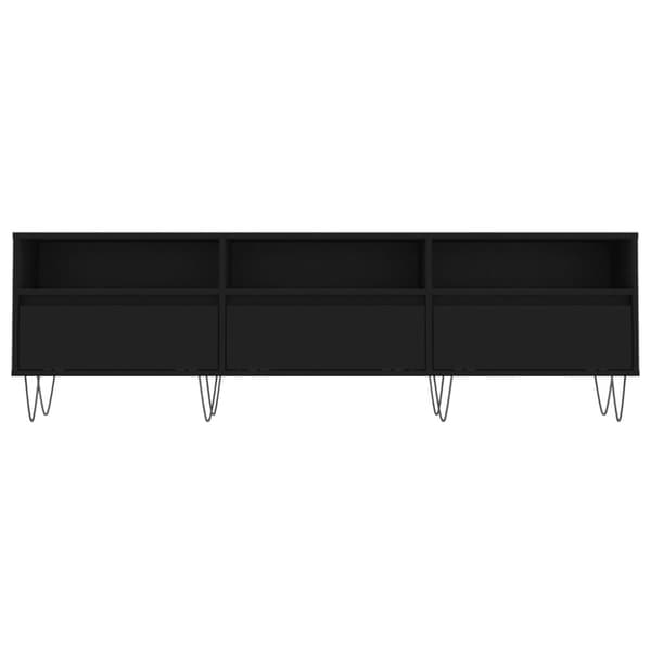 The Living Store tv-bord 150x30x44,5 cm konstrueret træ sort -  TV-møbler
