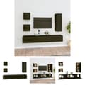 Miniatyrbild 1 av 11: The Living Store TV-skåp 5 delar svart konstruerat trä -  TV-bänkar