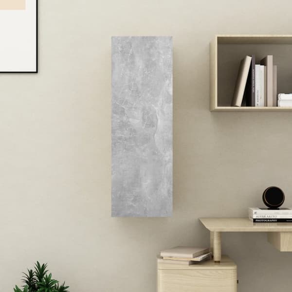 The Living Store tv-bord 30,5x30x90 cm konstrueret træ betongrå -  TV-møbler