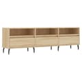Miniatyrbillede 3 af 11: The Living Store tv-bord 150x30x44,5 cm konstrueret træ sonoma-eg -  TV-møbler