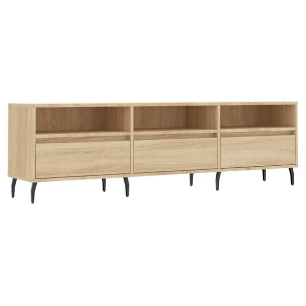 The Living Store tv-bord 150x30x44,5 cm konstrueret træ sonoma-eg -  TV-møbler