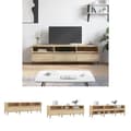 Miniatyrbillede 1 af 11: The Living Store tv-bord 150x30x44,5 cm konstrueret træ sonoma-eg -  TV-møbler