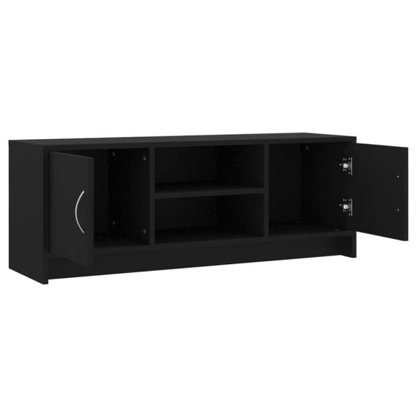 The Living Store Tv-bänk svart 102x30x37,5 cm konstruerat trä - TV-bänkar
