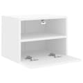 Miniatyrbild 8 av 11: The Living Store Väggmonterad tv-skåp 2 st vit 40x30x30 cm konstruerat trä -  TV-bänkar