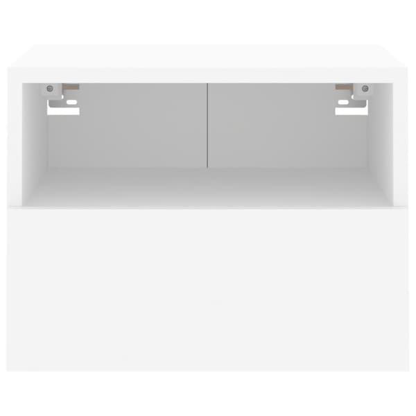 The Living Store Väggmonterad tv-skåp 2 st vit 40x30x30 cm konstruerat trä -  TV-bänkar