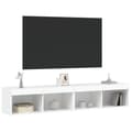 Pikkukuva 7 / 11: The Living Store TV-tasot LED-valoilla 2 kpl valkoinen 80x30x30 cm -  TV-tasot