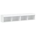 Pikkukuva 8 / 11: The Living Store TV-tasot LED-valoilla 2 kpl valkoinen 80x30x30 cm -  TV-tasot