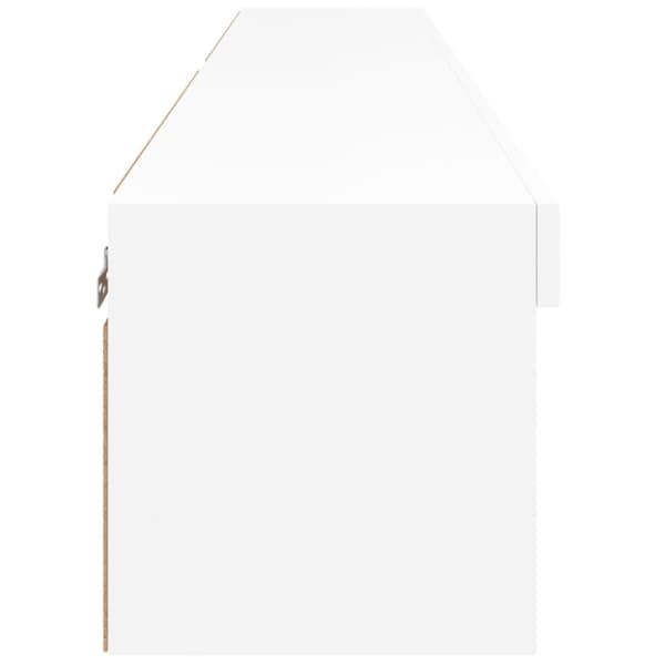 The Living Store TV-tasot LED-valoilla 2 kpl valkoinen 80x30x30 cm -  TV-tasot