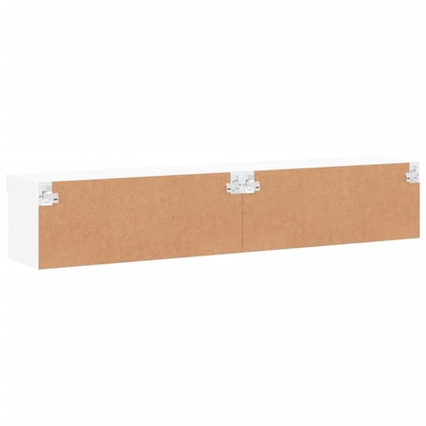 The Living Store TV-tasot LED-valoilla 2 kpl valkoinen 80x30x30 cm -  TV-tasot