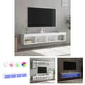 Pikkukuva 1 / 11: The Living Store TV-tasot LED-valoilla 2 kpl valkoinen 80x30x30 cm -  TV-tasot