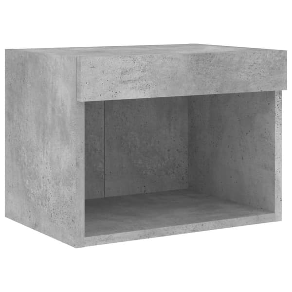 The Living Store Tv-bänk 7 delar LED betonggrå konstruerat trä - TV-bänkar