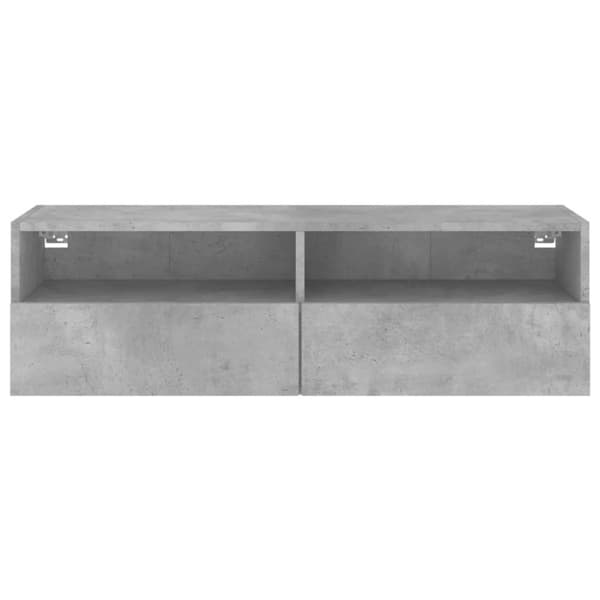 The Living Store TV-seinäkaappi betoninharmaa 100x30x30 cm tekninen puu -  TV-tasot