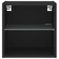 Miniatyrbild 8 av 11: The Living Store Väggmonterade sängbord med LED-lampor 2 st svart -  TV-bänkar