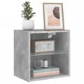 Miniatyrbillede 6 af 11: The Living Store sengebord med LED-lys væghængt betongrå -  TV-møbler