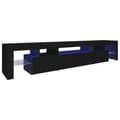 Miniatyrbillede 3 af 11: The Living Store tv-skab med LED-lys 215x36,5x40 cm sort -  TV-møbler