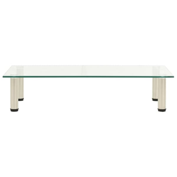 The Living Store TV-bänk transparent 80x35x17 cm härdat glas - TV-bänkar