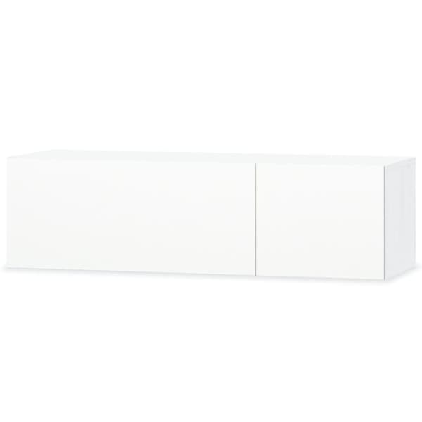 The Living Store TV-möbel spånskiva 120x40x34 cm vit högglans - TV-bänkar
