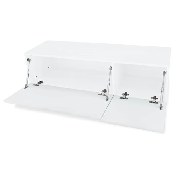 The Living Store TV-möbel spånskiva 120x40x34 cm vit högglans - TV-bänkar