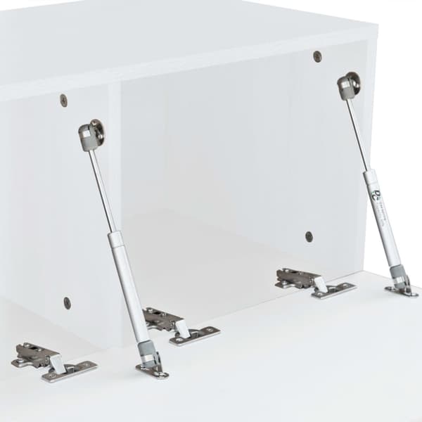 The Living Store TV-möbel spånskiva 120x40x34 cm vit högglans - TV-bänkar