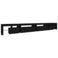 Miniatyrbillede 9 af 11: The Living Store tv-bord med LED-lys 290x36,5x40 cm sort -  TV-møbler