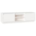 Miniatyrbillede 3 af 11: The Living Store tv-bord 140x35x40 cm massivt fyrretræ hvid -  TV-møbler