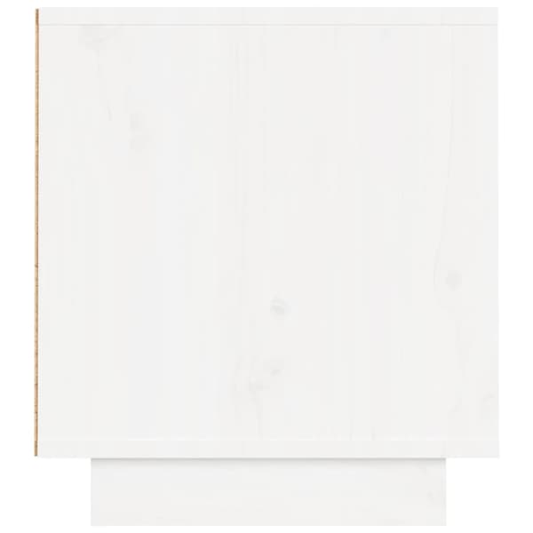 The Living Store tv-bord 140x35x40 cm massivt fyrretræ hvid -  TV-møbler
