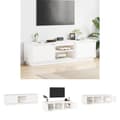Miniatyrbillede 1 af 11: The Living Store tv-bord 140x35x40 cm massivt fyrretræ hvid -  TV-møbler