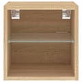 Miniatyrbillede 9 af 11: The Living Store væghængt tv-bord med LED-lys 30x28,5x30 cm sonoma-eg -  TV-møbler