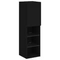 Miniatyrbillede 8 af 11: The Living Store tv-bord med LED-lys 30,5x30x102 cm sort -  TV-møbler