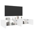 Miniatyrbild 7 av 11: The Living Store Väggmonterad tv-bänk LED 2 st vit 80x35x31 cm -  TV-bänkar