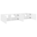 Miniatyrbild 9 av 11: The Living Store Väggmonterad tv-bänk LED 2 st vit 80x35x31 cm -  TV-bänkar