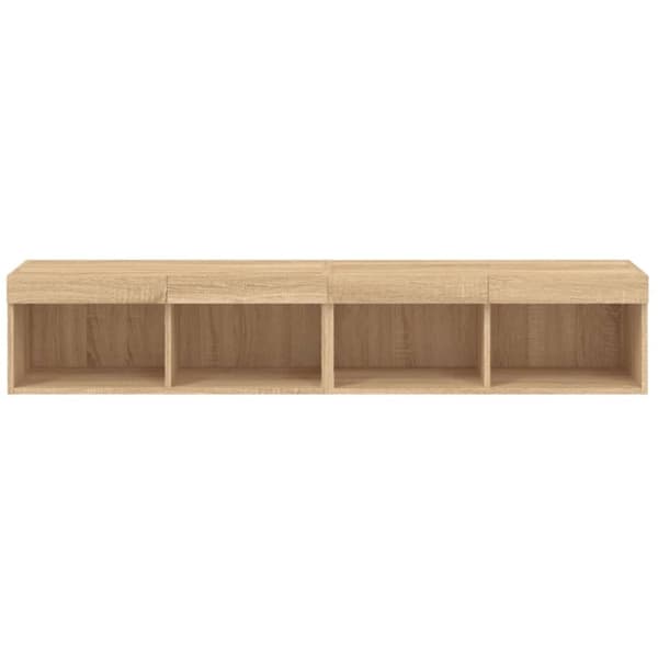 The Living Store TV-tasot LED-valoilla 2 kpl Sonoma-tammi 80x30x30 cm - TV-tasot