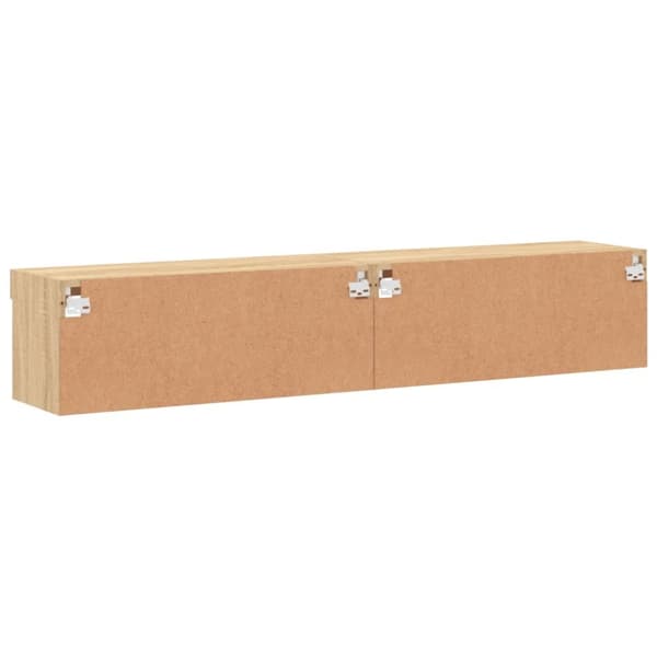 The Living Store TV-tasot LED-valoilla 2 kpl Sonoma-tammi 80x30x30 cm - TV-tasot