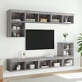 Pikkukuva 4 / 11: The Living Store TV-tasot LED-valoilla 2 kpl harmaa Sonoma 80x30x30 cm -  TV-tasot