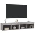 Pikkukuva 7 / 11: The Living Store TV-tasot LED-valoilla 2 kpl harmaa Sonoma 80x30x30 cm -  TV-tasot