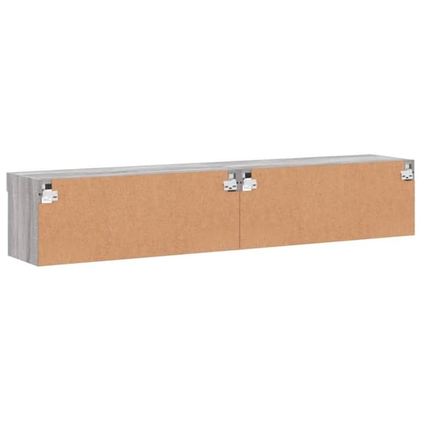 The Living Store TV-tasot LED-valoilla 2 kpl harmaa Sonoma 80x30x30 cm - TV-tasot
