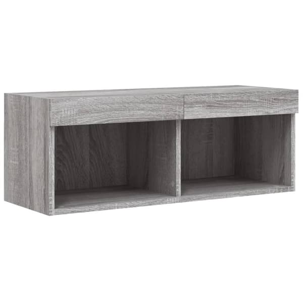 The Living Store 4-osainen LED TV-kaappisarja harmaa Sonoma tekninen puu - TV-tasot