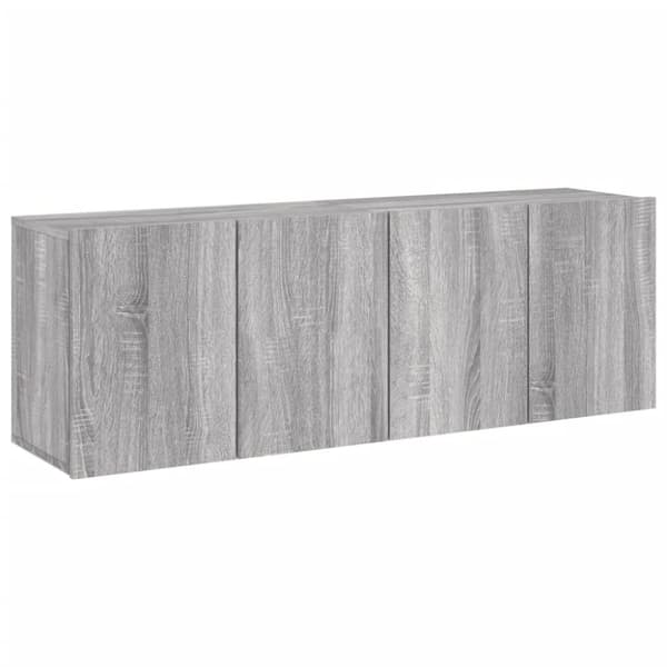 The Living Store TV-kaapit seinäkiinnitettävä 2 kpl harmaa Sonoma 60x30x41 cm - TV-tasot