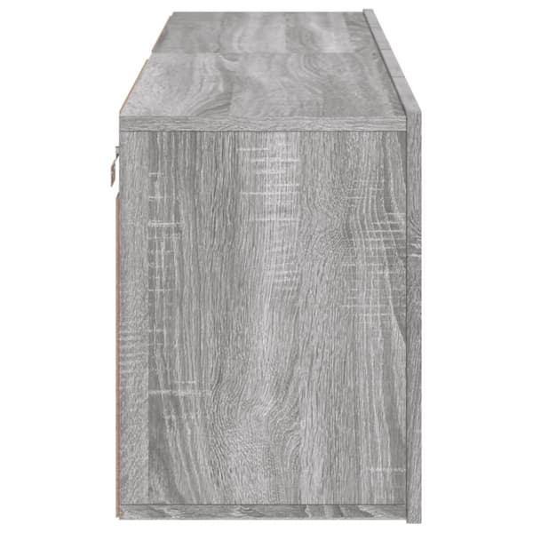 The Living Store TV-kaapit seinäkiinnitettävä 2 kpl harmaa Sonoma 60x30x41 cm - TV-tasot