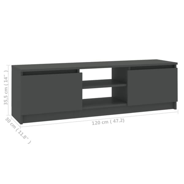 The Living Store Tv-bänk grå 120x30x35,5 cm konstruerat trä -  TV-bänkar
