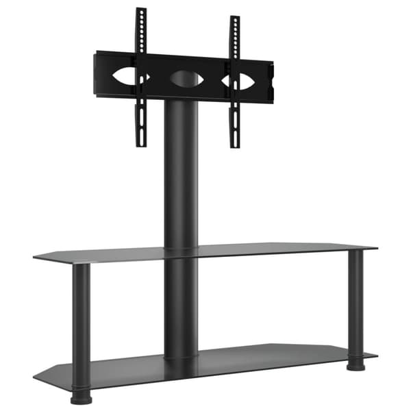 The Living Store tv-stativ til hjørne 2 hylder til 32"-70" sort - TV-møbler