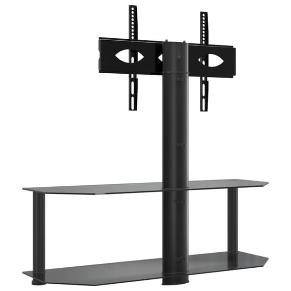 The Living Store tv-stativ til hjørne 2 hylder til 32"-70" sort - TV-møbler